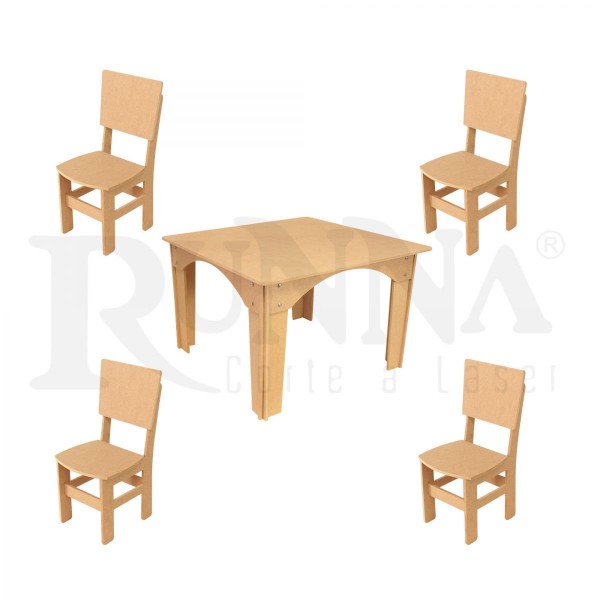 Mesa Infantil + 4 Cadeiras | Lisa | 24901