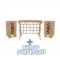 Kit Mesa Provençal + 2 Cubos + Presente | Arabescos | 19202