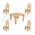 Mesa Infantil + 4 Cadeiras | Coroa | Princesa | 24906