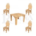 Mesa Infantil + 4 Cadeiras | Coroa | Príncipe | 24905